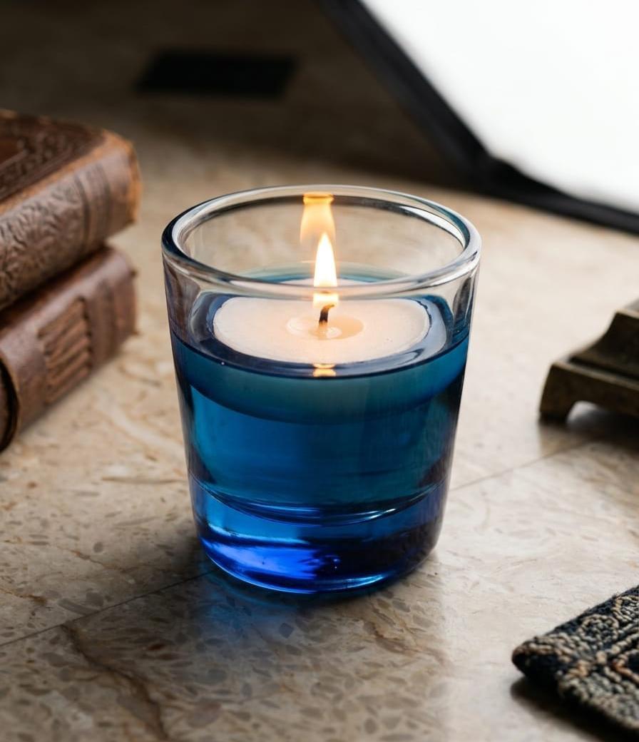 Blue LitGell Candle